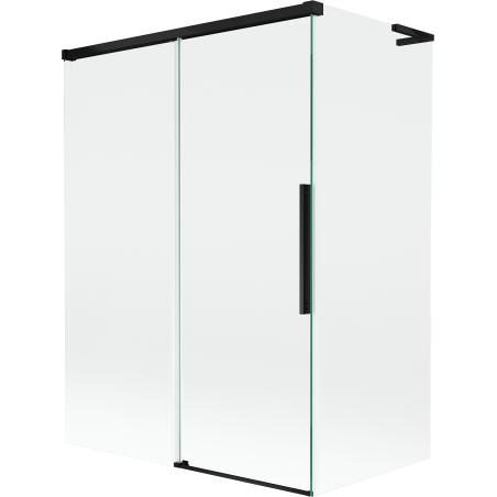 Mexen Rox L paroi de baignoire 2 volets coulissants 120 + 70 x 150 cm, transparent, noir - 8C9L-120-070-70-00