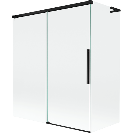 Mexen Rox L paroi de baignoire à 2 battants coulissante 140 + 70 x 150 cm, transparent, noir - 8C9L-140-070-70-00