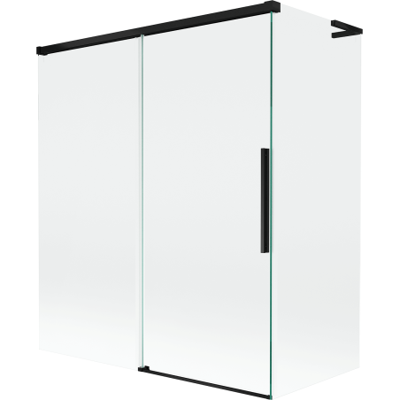 Mexen Rox L paroi de baignoire coulissante à 2 vantaux 140 + 70 x 150 cm, transparent, noir - 8C9L-140-070-70-00