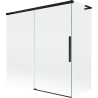 Mexen Rox L paroi de douche 2 panneaux coulissants 160 + 70 x 150 cm, transparent, noir - 8C9L-160-070-70-00