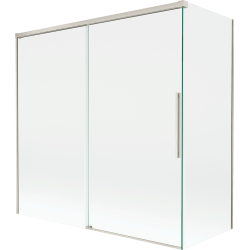 Mexen Rox paroi de baignoire à 2 battants coulissants 160 + 70 x 150 cm, transparent, nickel brossé - 8C9-160-070-97-00