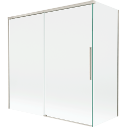 Mexen Rox paroi de douche 2 volets coulissants 160 + 70 x 150 cm, transparent, nickel brossé - 8C9-160-070-97-00