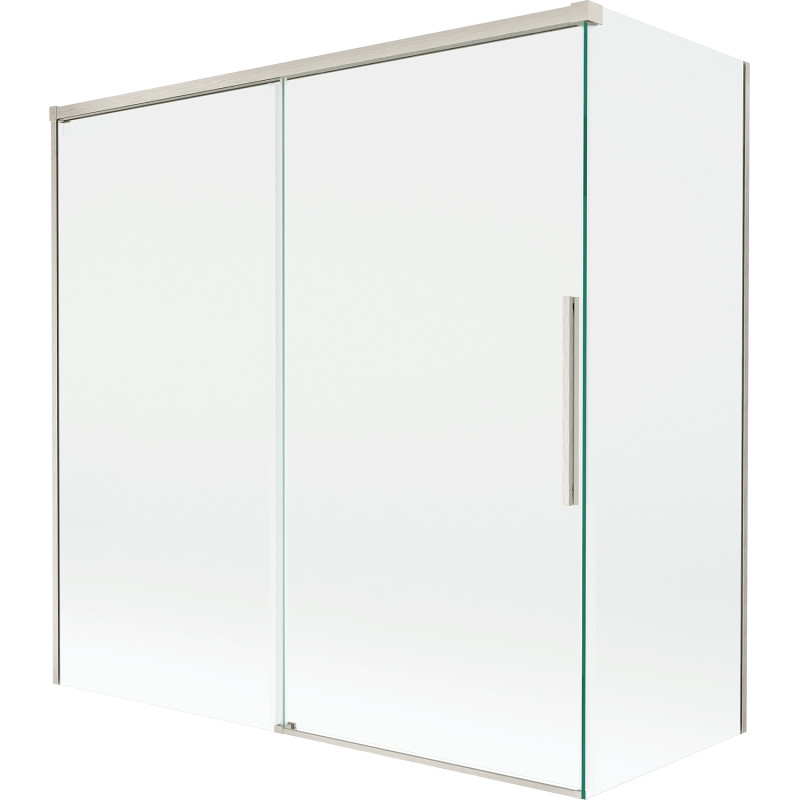 Mexen Rox paroi de baignoire à 2 battants coulissants 160 + 70 x 150 cm, transparent, nickel brossé - 8C9-160-070-97-00