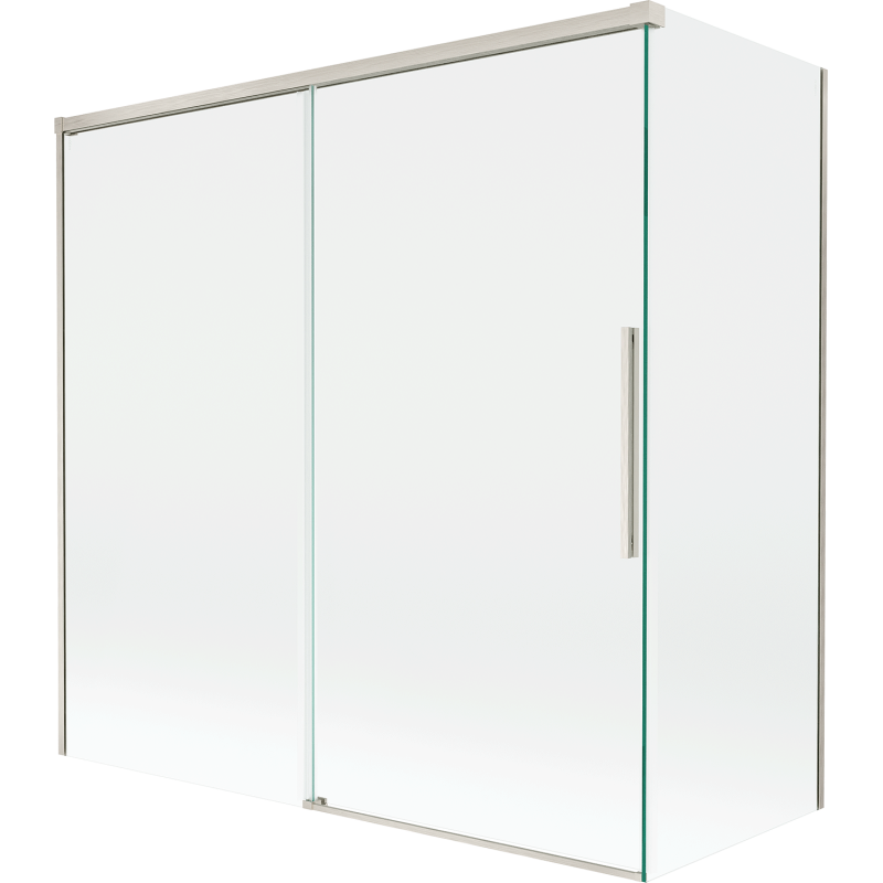 Mexen Rox paroi de douche 2 volets coulissants 160 + 70 x 150 cm, transparent, nickel brossé - 8C9-160-070-97-00