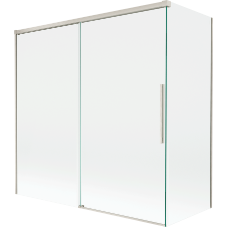 Mexen Rox paroi de baignoire à 2 battants coulissants 160 + 70 x 150 cm, transparent, nickel brossé - 8C9-160-070-97-00