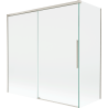 Mexen Rox paroi de baignoire à 2 battants coulissants 160 + 70 x 150 cm, transparent, nickel brossé - 8C9-160-070-97-00