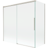 Mexen Rox paroi de douche 2 volets coulissants 160 + 70 x 150 cm, transparent, nickel brossé - 8C9-160-070-97-00