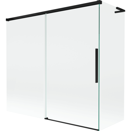 Mexen Rox L paroi de baignoire 2 volets coulissants 170 + 70 x 150 cm, transparent, noir - 8C9L-170-070-70-00