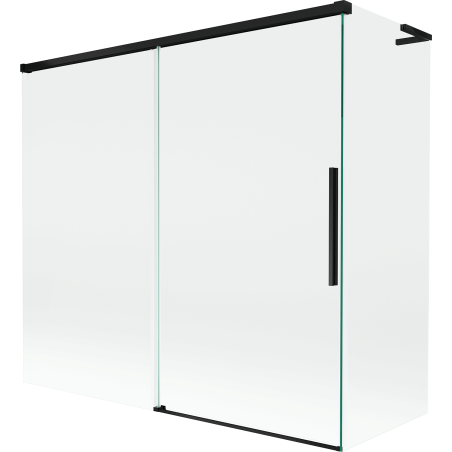 Mexen Rox L paroi de baignoire à 2 panneaux coulissants 170 + 70 x 150 cm, transparent, noir - 8C9L-170-070-70-00