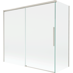 Mexen Rox paroi de douche à 2 panneaux coulissants 170 + 70 x 150 cm, transparent, nickel brossé - 8C9-170-070-97-00
