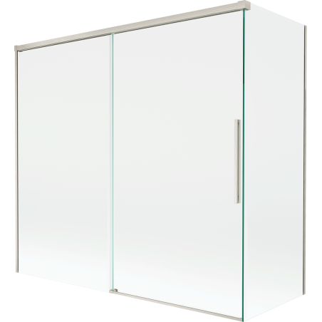 Mexen Rox paroi de douche à 2 panneaux coulissants 170 + 70 x 150 cm, transparent, nickel brossé - 8C9-170-070-97-00