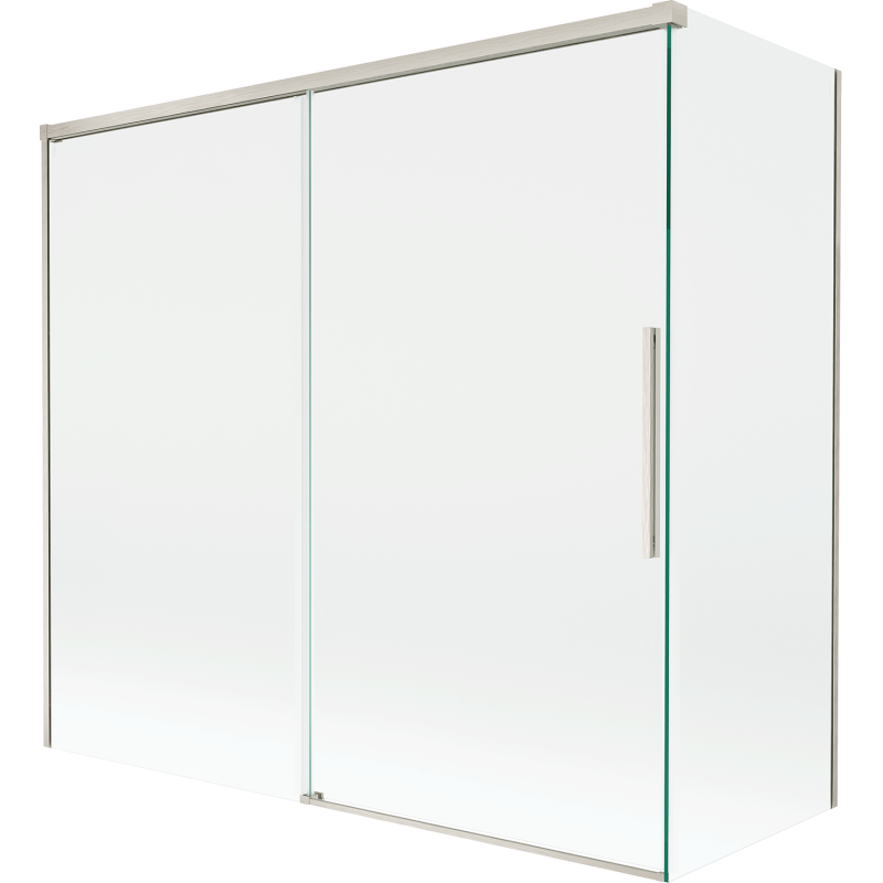 Mexen Rox pare-douche à 2 battants coulissants 170 + 75 x 150 cm, transparent, nickel brossé - 8C9-170-075-97-00