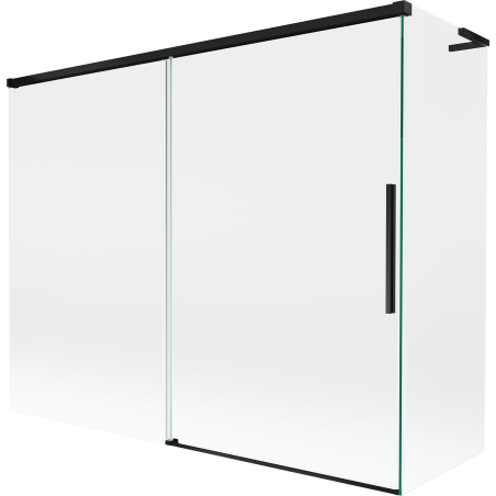 Mexen Rox L paroi de baignoire à 2 panneaux coulissants 190 + 80 x 150 cm, transparent, noir - 8C9L-190-080-70-00