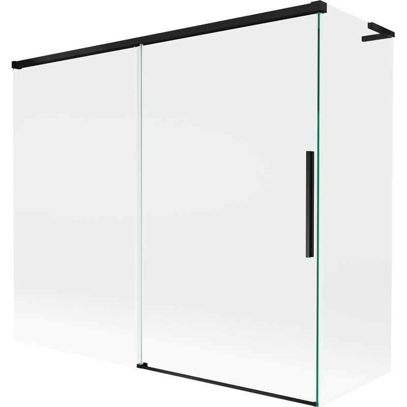 Mexen Rox L paroi de baignoire à 2 portes coulissantes 180 + 90 x 150 cm, transparent, noir - 8C9L-180-090-70-00