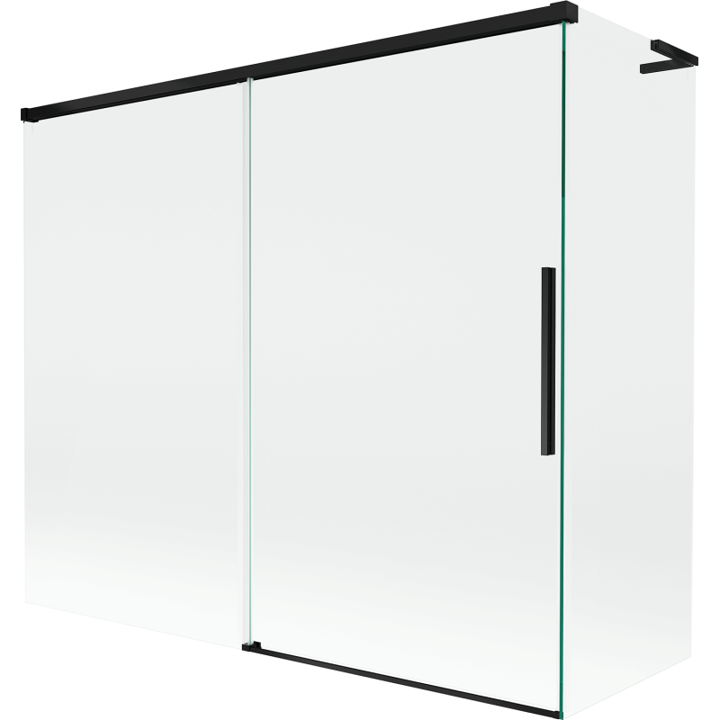 Mexen Rox L paroi de baignoire à 2 volets coulissants 180 + 90 x 150 cm, transparent, noir - 8C9L-180-090-70-00