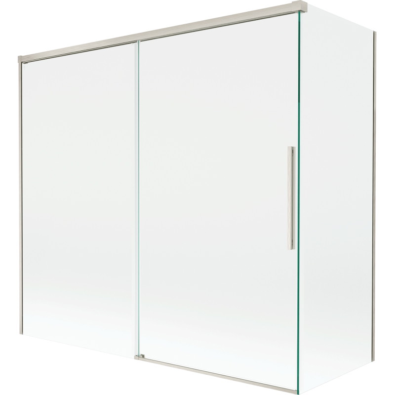 Mexen Rox paroi de baignoire à 2 volets coulissants 160 + 80 x 150 cm, transparent, nickel brossé - 8C9-160-080-97-00