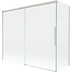 Mexen Rox paroi de douche à 2 volets coulissante 180 + 80 x 150 cm, transparent, nickel brossé - 8C9-180-080-97-00