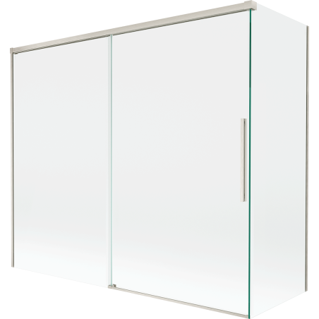 Mexen Rox paroi de douche à 2 volets coulissante 180 + 80 x 150 cm, transparent, nickel brossé - 8C9-180-080-97-00