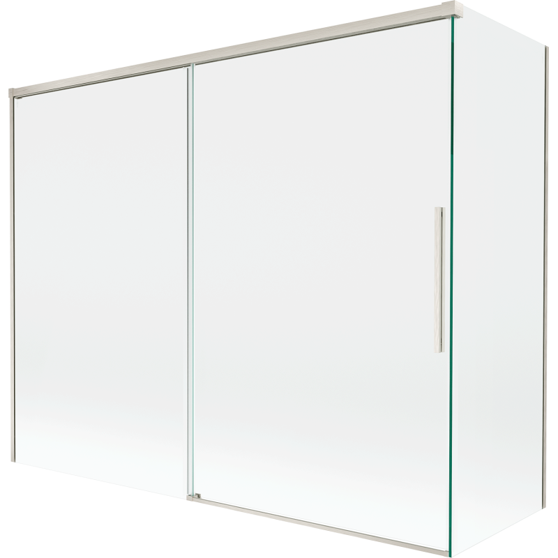 Mexen Rox paroi de douche coulissante à 2 portes 190 + 80 x 150 cm, transparent, nickel brossé - 8C9-190-080-97-00