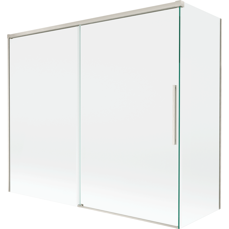 Mexen Rox paroi de douche 2 volets coulissants 180 + 90 x 150 cm, transparent, nickel brossé - 8C9-180-090-97-00