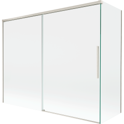 Mexen Rox paroi de douche coulissante à 2 vantaux 190 + 90 x 150 cm, transparent, nickel brossé - 8C9-190-090-97-00