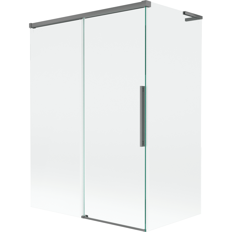 Mexen Rox L paroi de baignoire à 2 panneaux coulissants 120 + 70 x 150 cm, transparent, métal gun - 8C9L-120-070-95-00