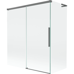 Mexen Rox L paroi de baignoire coulissante à 2 volets 140 + 70 x 150 cm, transparent, gun metal - 8C9L-140-070-95-00