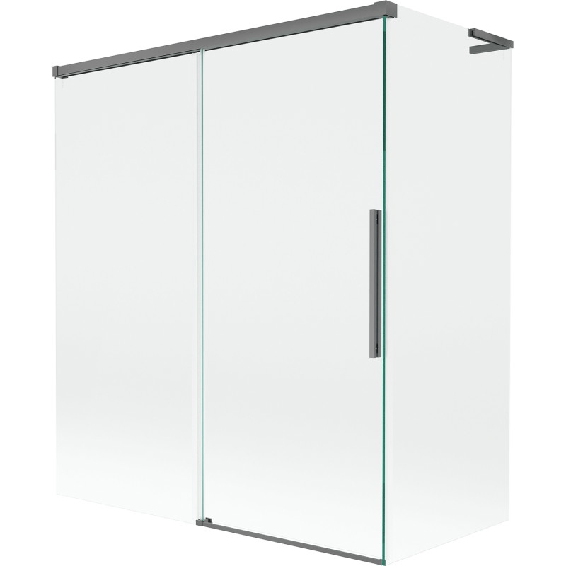 Mexen Rox L paroi de baignoire coulissante à 2 volets 140 + 70 x 150 cm, transparent, gun metal - 8C9L-140-070-95-00