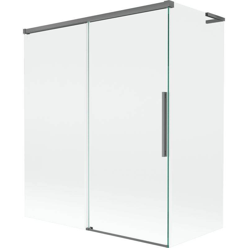 Mexen Rox L paroi de baignoire coulissante à 2 volets 140 + 70 x 150 cm, transparent, métal canon - 8C9L-140-070-95-00