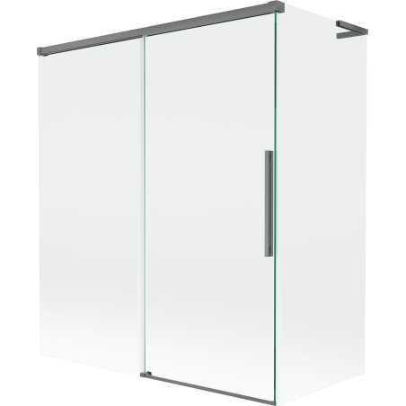 Mexen Rox L paroi de baignoire coulissante à 2 volets 140 + 70 x 150 cm, transparent, métal canon - 8C9L-140-070-95-00