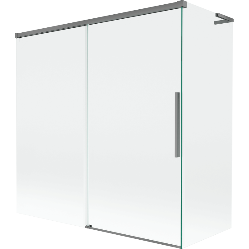 Mexen Rox L paroi de baignoire 2 volets coulissants 160 + 75 x 150 cm, transparent, gun metal - 8C9L-160-075-95-00
