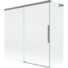Mexen Rox L paroi de baignoire deux volets coulissants 160 + 75 x 150 cm, transparent, métal noir - 8C9L-160-075-95-00