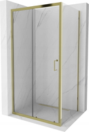 Mexen Apia cabine de douche coulissante 115 x 80 cm, transparente, dorée - 840-115-080-50-00