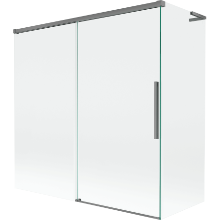 Mexen Rox L paroi de baignoire à 2 volets coulissants 160 + 80 x 150 cm, transparent, métal canon - 8C9L-160-080-95-00