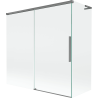 Mexen Rox L paroi de baignoire coulissante à 2 volets 160 + 80 x 150 cm, transparent, métal gun - 8C9L-160-080-95-00