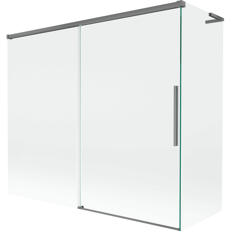 Mexen Rox L paroi de baignoire à 2 volets coulissante 180 + 80 x 150 cm, transparent, gun metal - 8C9L-180-080-95-00