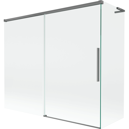 Mexen Rox L paroi de baignoire à 2 volets coulissante 180 + 80 x 150 cm, transparent, gun metal - 8C9L-180-080-95-00