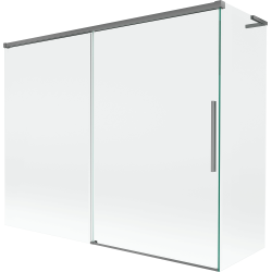 Mexen Rox L paroi de baignoire pivotante 2 volets 190 + 80 x 150 cm, transparent, métal gun - 8C9L-190-080-95-00