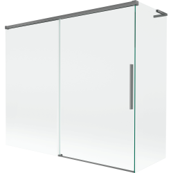 Mexen Rox L paroi de baignoire 2 volets coulissants 180 + 90 x 150 cm, transparent, métal gun - 8C9L-180-090-95-00