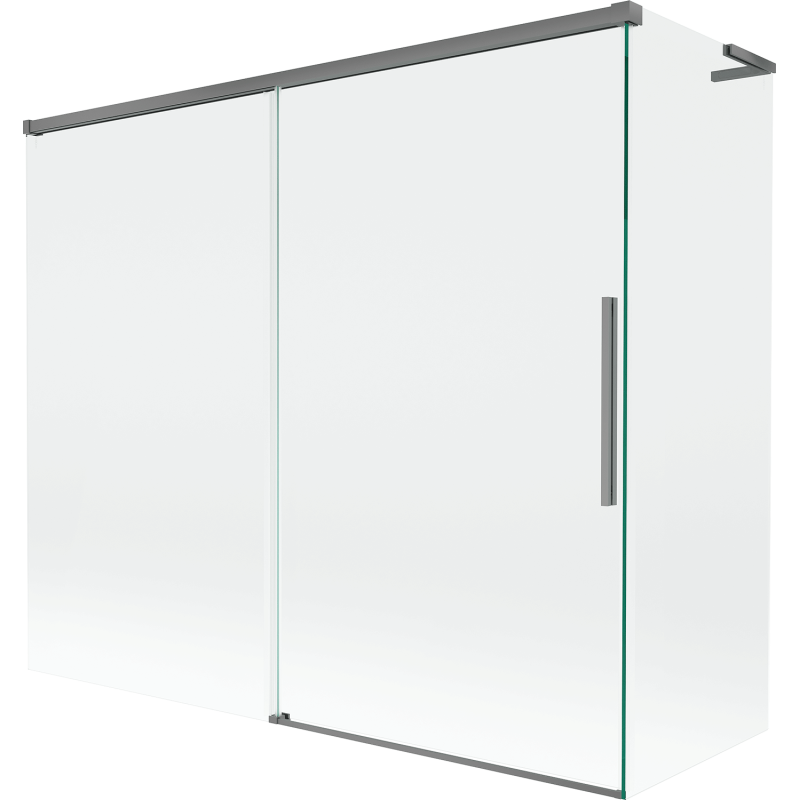 Mexen Rox L paroi de baignoire 2 volets coulissants 180 + 90 x 150 cm, transparent, métal gun - 8C9L-180-090-95-00