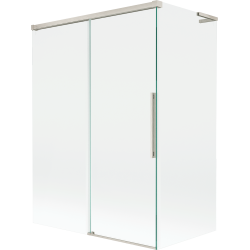 Mexen Rox L paroi de baignoire 2 volets coulissants 120 + 70 x 150 cm, transparent, nickel brossé - 8C9L-120-070-97-00