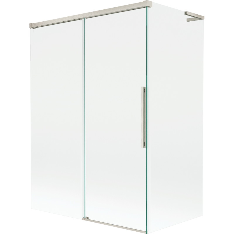 Mexen Rox L paroi de baignoire à 2 volets coulissants 120 + 70 x 150 cm, transparent, nickel brossé - 8C9L-120-070-97-00