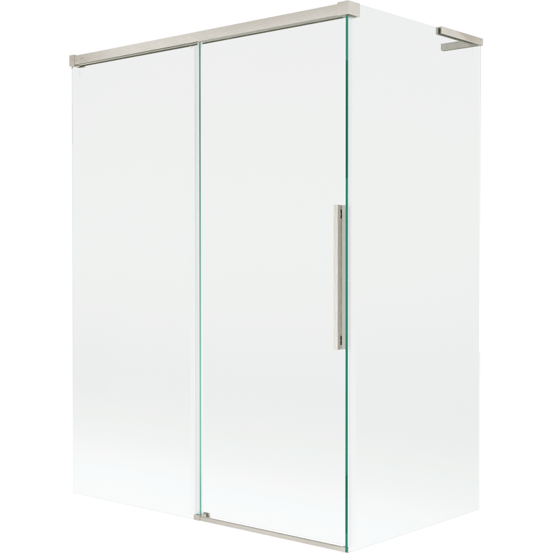 Mexen Rox L paroi de baignoire coulissante à 2 battants 120 + 70 x 150 cm, transparent, nickel brossé - 8C9L-120-070-97-00
