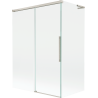 Mexen Rox L paroi de baignoire coulissante à 2 battants 120 + 70 x 150 cm, transparent, nickel brossé - 8C9L-120-070-97-00