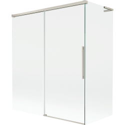 Mexen Rox L paroi de baignoire à deux volets coulissants 140 + 70 x 150 cm, transparent, nickel brossé - 8C9L-140-070-97-00