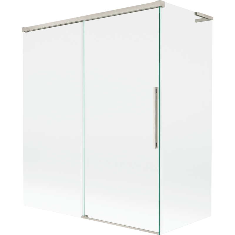 Mexen Rox L paroi de baignoire à deux volets coulissants 140 + 70 x 150 cm, transparent, nickel brossé - 8C9L-140-070-97-00