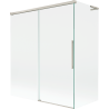 Mexen Rox L paroi de baignoire à 2 panneaux coulissants 140 + 70 x 150 cm, transparent, nickel brossé - 8C9L-140-070-97-00