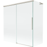 Mexen Rox L paroi de baignoire 2 battants coulissants 150 + 70 x 150 cm, transparent, nickel brossé - 8C9L-150-070-97-00