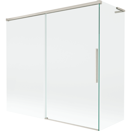 Mexen Rox L paroi de baignoire à 2 volets coulissants 170 + 70 x 150 cm, transparent, nickel brossé - 8C9L-170-070-97-00