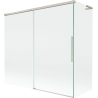 Mexen Rox L paroi de baignoire à 2 volets coulissants 170 + 70 x 150 cm, transparent, nickel brossé - 8C9L-170-070-97-00